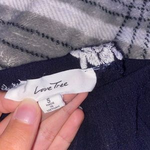 Blue off the shoulder crop top